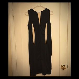 Black and beige dress